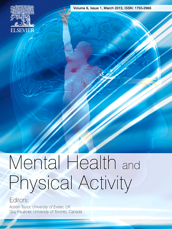 Go to journal home page - Mental Health and Physical Activity